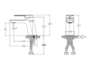 Vòi Lavabo Nóng Lạnh CAESAR B200CU