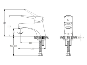 Vòi Lavabo Nóng Lạnh CAESAR B330CU