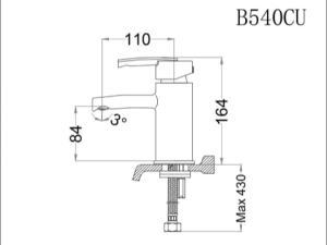 Vòi Lavabo Nóng Lạnh CAESAR B540CU