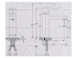 Vòi Lavabo Nóng Lạnh CAESAR B550CU