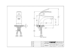 Vòi Lavabo Nóng Lạnh CAESAR B560CU