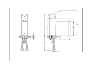 Vòi Lavabo Nóng Lạnh CAESAR B570CU