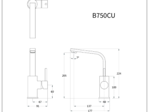 Vòi Lavabo Nóng Lạnh CAESAR B750CU