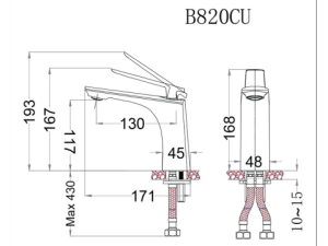 Vòi Lavabo Nóng Lạnh CAESAR B820CU