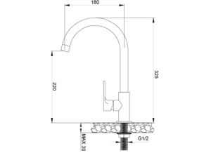 Vòi Rửa Chén Lạnh MALLOCA K1603CL