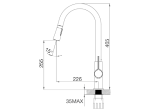 Vòi Rửa Chén Dây Rút MALLOCA K012C