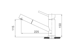 Vòi Rửa Chén Dây Rút MALLOCA K110-SS