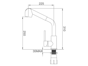 Vòi Rửa Chén Dây Rút MALLOCA K119N9