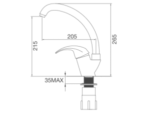 Vòi Rửa Chén Nóng Lạnh MALLOCA K121N