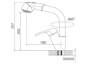 Vòi Rửa Chén Dây Rút MALLOCA K140