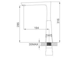 Vòi Rửa Chén Nóng Lạnh MALLOCA K292C