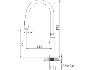 Vòi Rửa Chén Dây Rút MALLOCA K94C