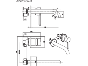 Vòi Lavabo Âm Tường ATMOR AT92553R-3