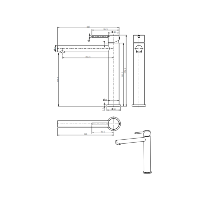 Vòi Lavabo Nóng Lạnh ATMOR AT110099SH