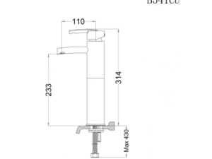 Vòi Lavabo Nóng Lạnh CAESAR B541CU