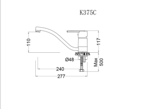 Vòi Rửa Chén Nóng Lạnh CAESAR K375C