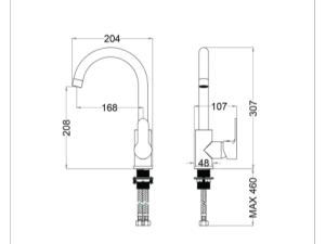 Vòi Rửa Chén Nóng Lạnh CAESAR K415C