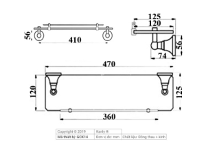 Kệ Gương Phòng Tắm Kanly GCK14