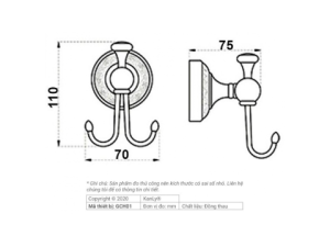 Móc Áo Bằng Đồng Kanly GCH01