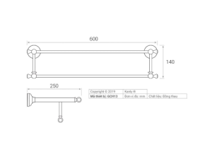 Thanh Treo Khăn 2 Tầng Kanly GCH13