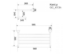 Thanh Treo Khăn 2 Tầng Kanly GCK13