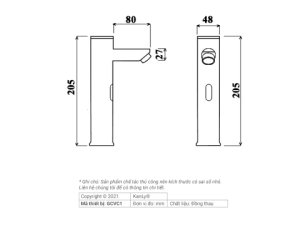 Vòi Lavabo Cảm Ứng Kanly GCVC1