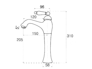 Vòi Lavabo Nóng Lạnh Kanly GCA04