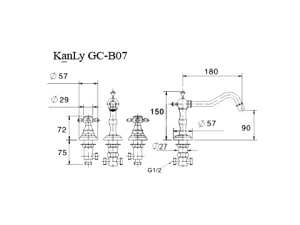 Vòi Lavabo Nóng Lạnh Kanly GCB07