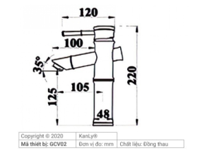 Vòi Lavabo Nóng Lạnh Kanly GCV02