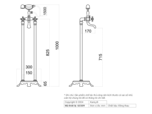 Sen Bồn Tắm Đặt Sàn Kanly GCS09