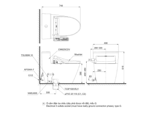 Bàn Cầu Thông Minh TOTO MS625CDW15