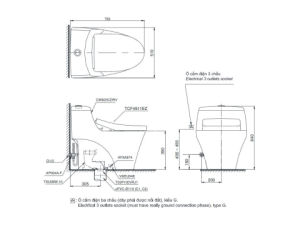 Bàn Cầu Thông Minh TOTO MS823CDRW12