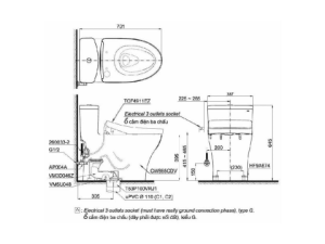 Bàn Cầu Thông Minh TOTO MS885CDW12