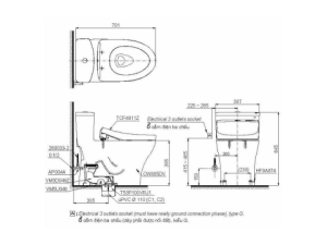 Bàn Cầu Thông Minh TOTO MS885DW11