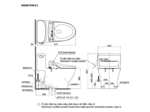 Bàn Cầu Thông Minh TOTO MS887RW14