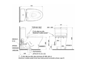 Bàn Cầu Thông Minh TOTO MS889CDRW12