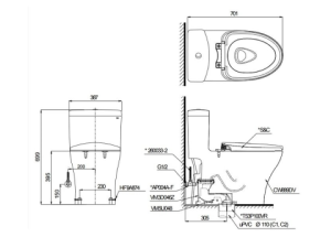 Bàn Cầu Thông Minh TOTO MS889DRW14