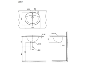 Lavabo Dương Vành TOTO L501C