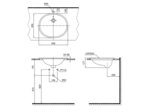 Lavabo Dương Vành TOTO L762