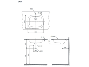 Lavabo Dương Vành TOTO L763