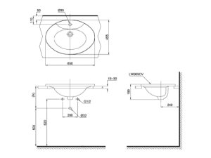 Lavabo Dương Vành TOTO L909C