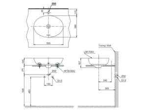 Lavabo Đặt Bàn TOTO LT1705