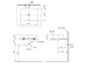 Lavabo Đặt Bàn TOTO LT1735