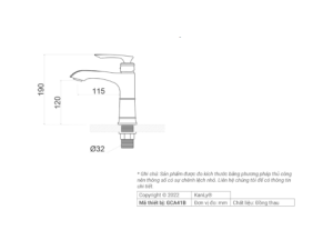 Vòi Lavabo Nóng Lạnh Kanly GCV41B