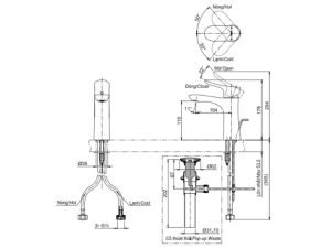 Vòi Lavabo Nóng Lạnh TOTO TLG01301V