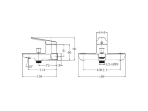 Sen Tắm Nóng Lạnh CAESAR S203C