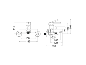 Sen Tắm Nóng Lạnh CAESAR S353C