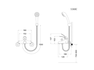 Sen Tắm Nóng Lạnh CAESAR S360C