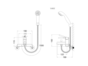 Sen Tắm Nóng Lạnh CAESAR S463C