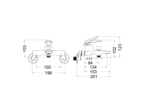 Sen Tắm Nóng Lạnh CAESAR S813C